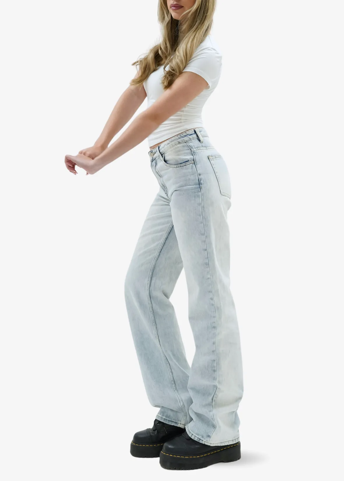 Low waist jeans light washed blue (TALL)