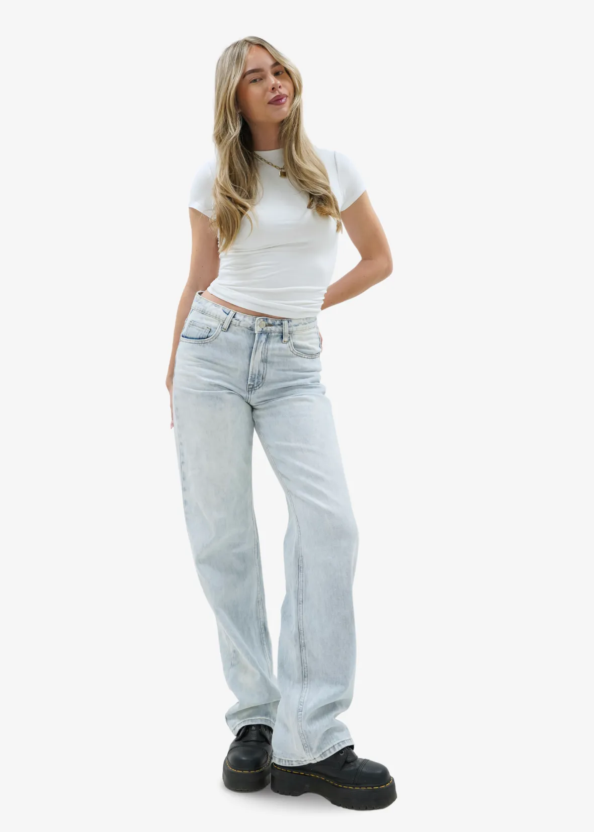 Low waist jeans light washed blue (TALL)