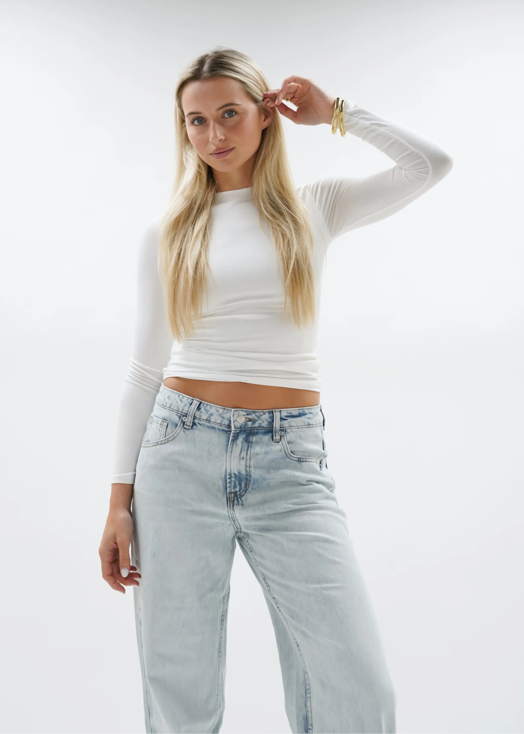 Low waist jeans light washed blue (TALL)