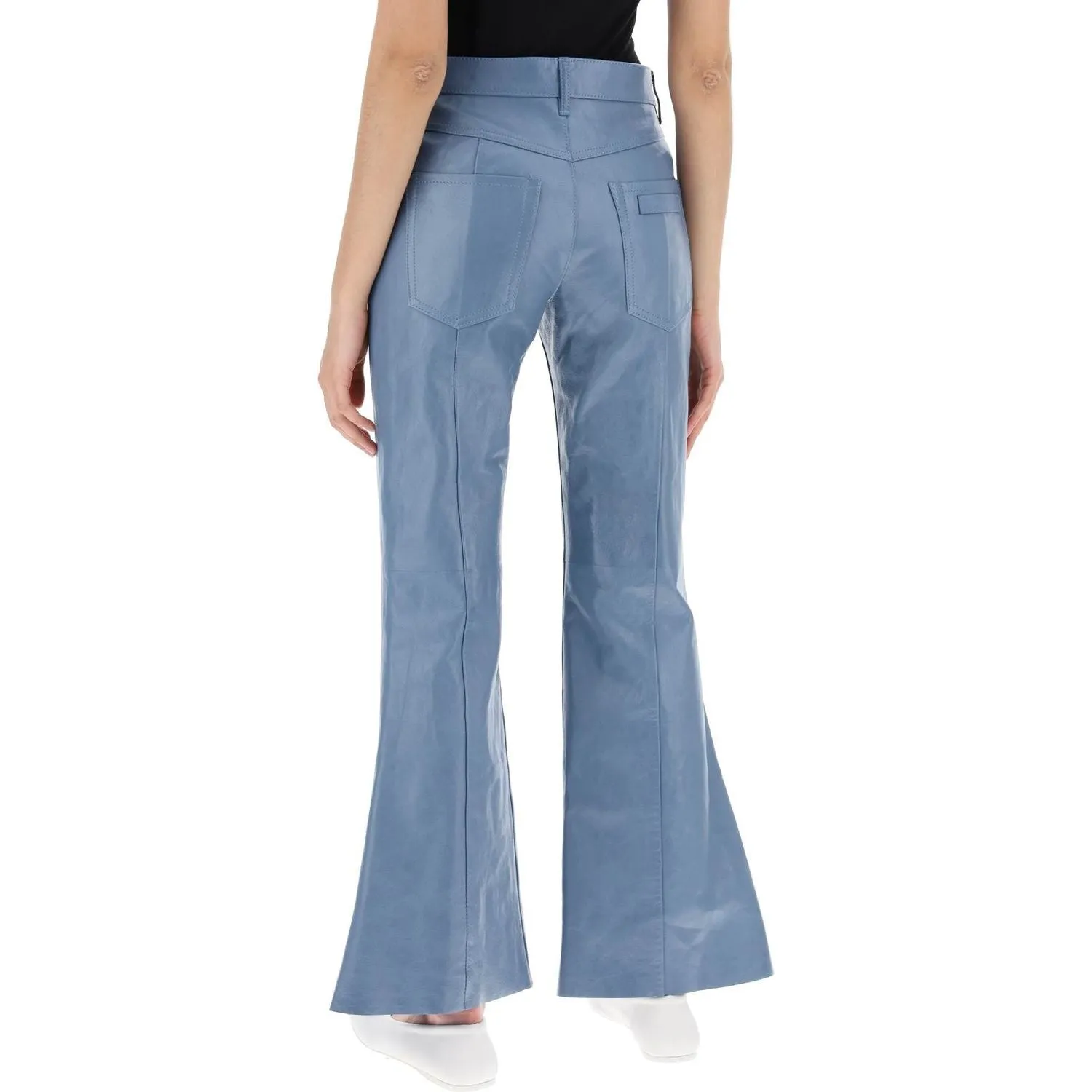 Marni flared leather pants for women