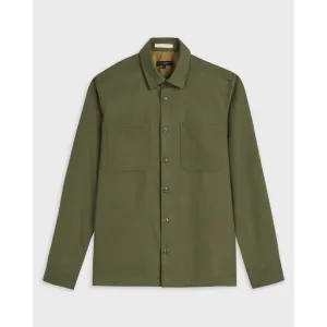 Men Mma-Lessons-Ls Twill Flannel Shacket - Green