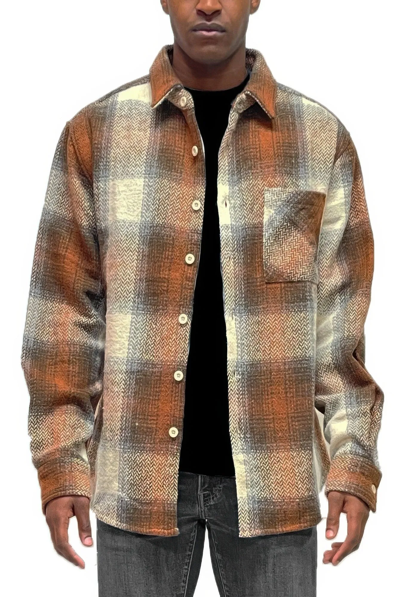 Mens Flannel Shirt Jacket