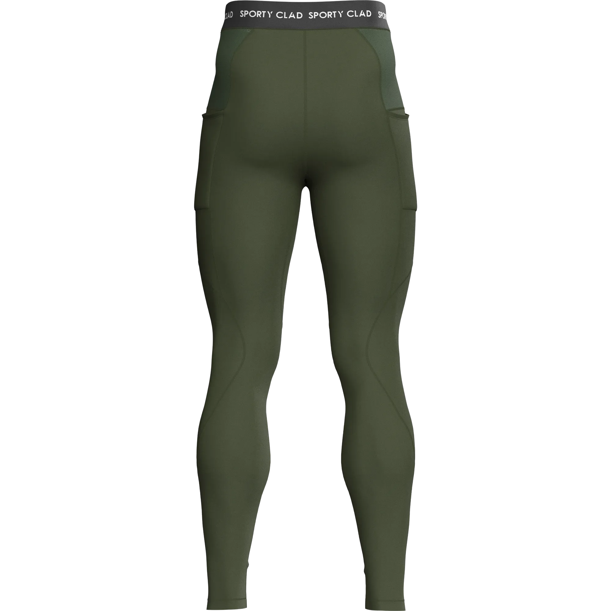 Men's Green Thermal Base Layer Compression Leggings