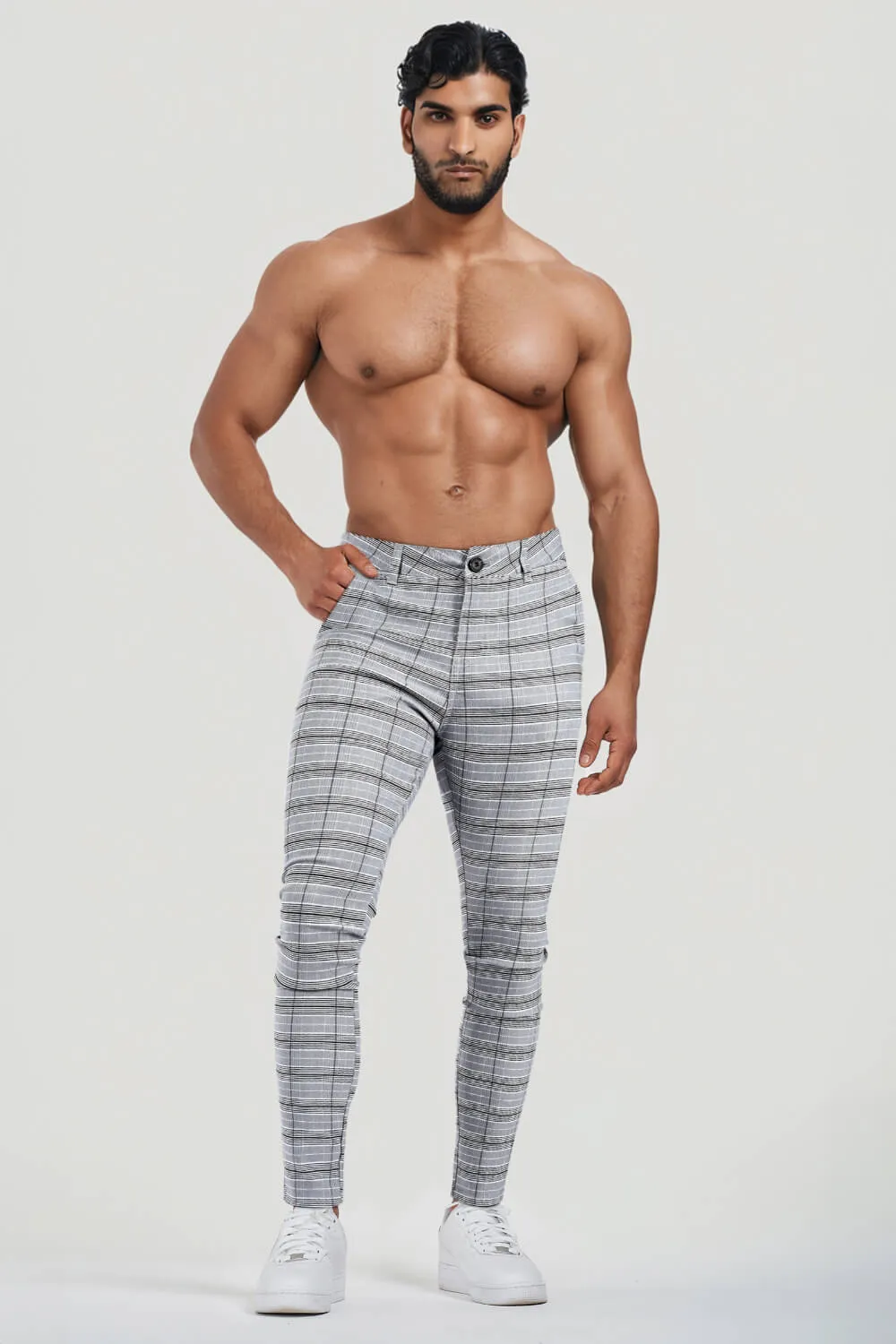 Men's Skinny Grey Pant - Lattice