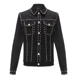 Men's Slim Fit Denim Jacket with Studs – Edgy Style, Premium Quality | JJ200