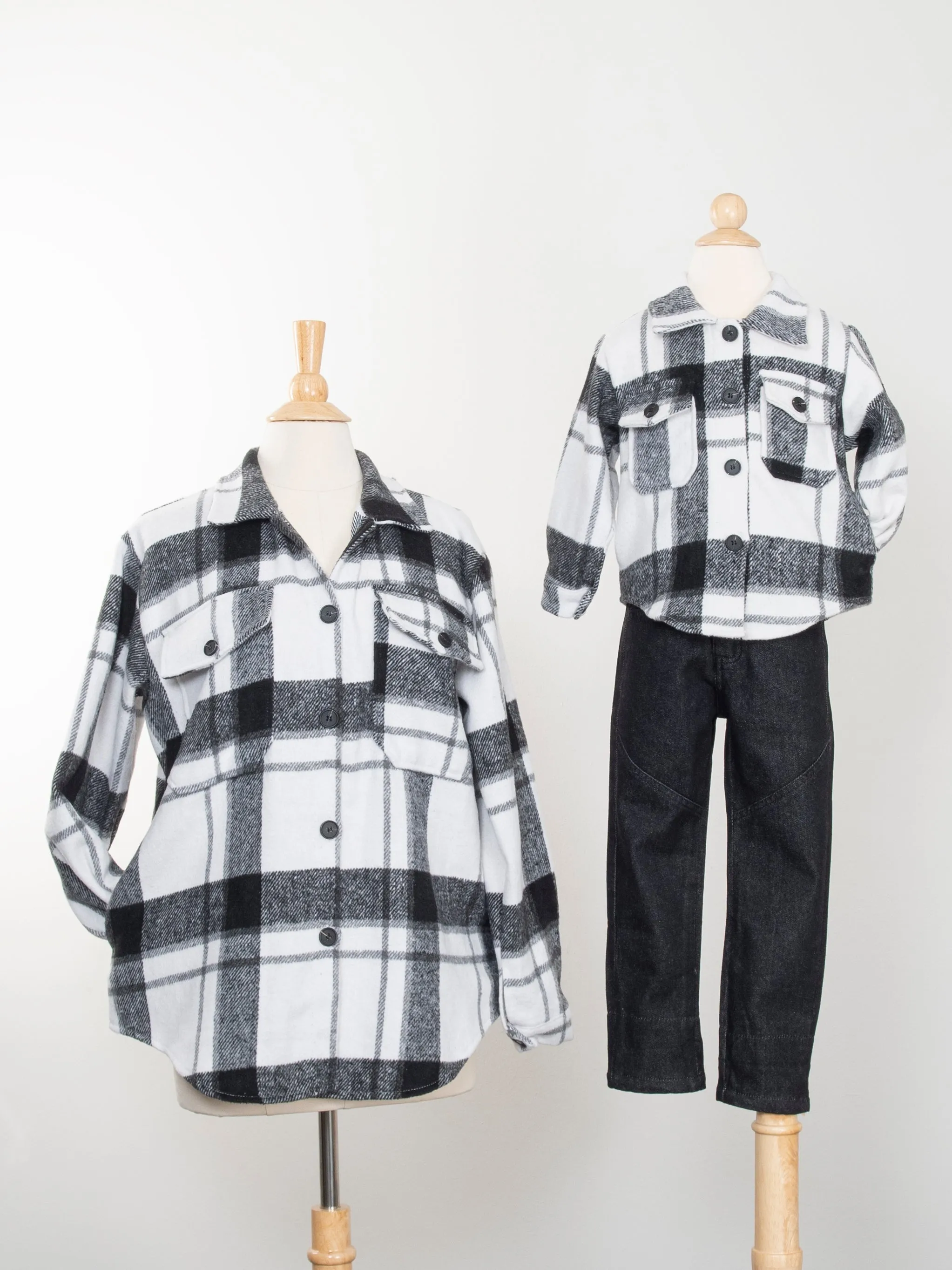 Mom & Me Charcoal Plaid Flannel - Restocked!