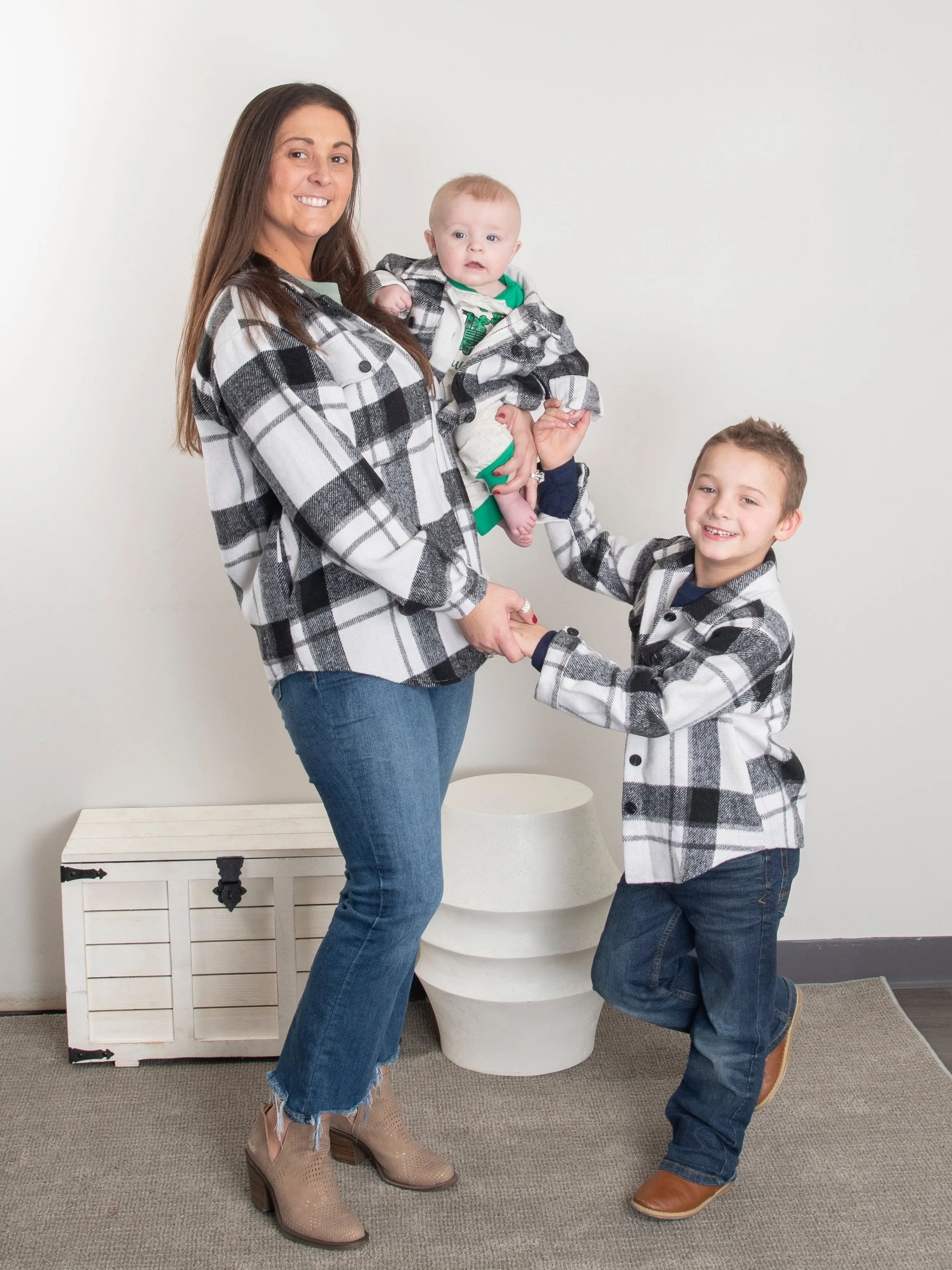 Mom & Me Charcoal Plaid Flannel - Restocked!