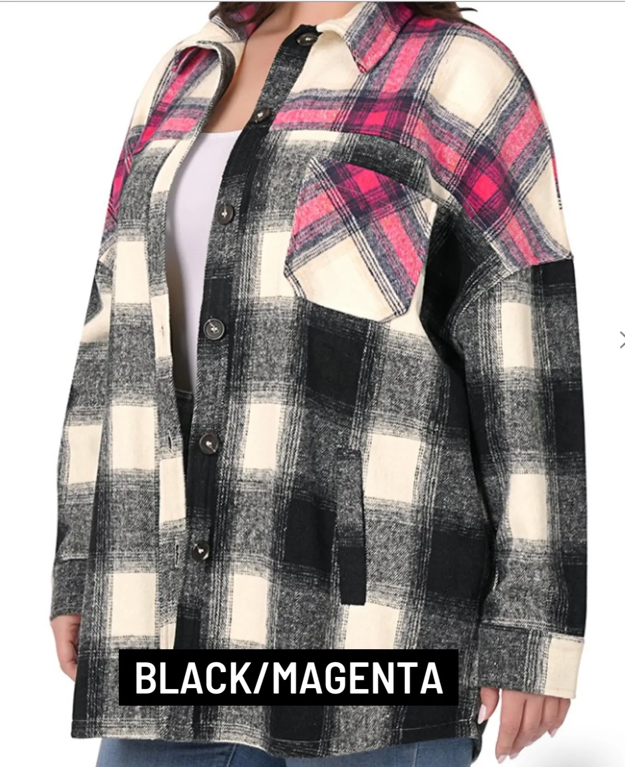 Morning Dew Oversized Plaid Shacket