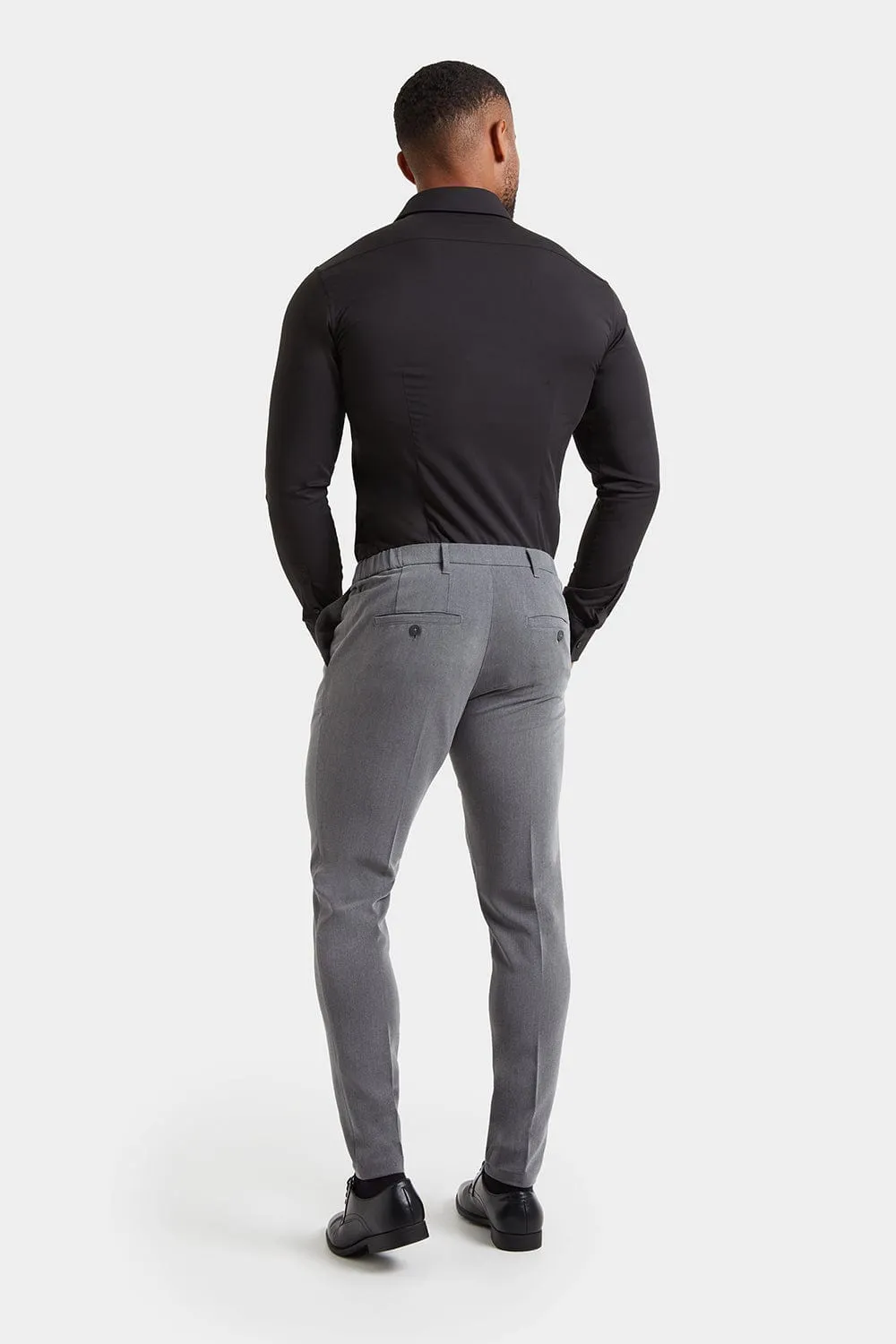 Muscle Fit Essential Trousers in Charcoal