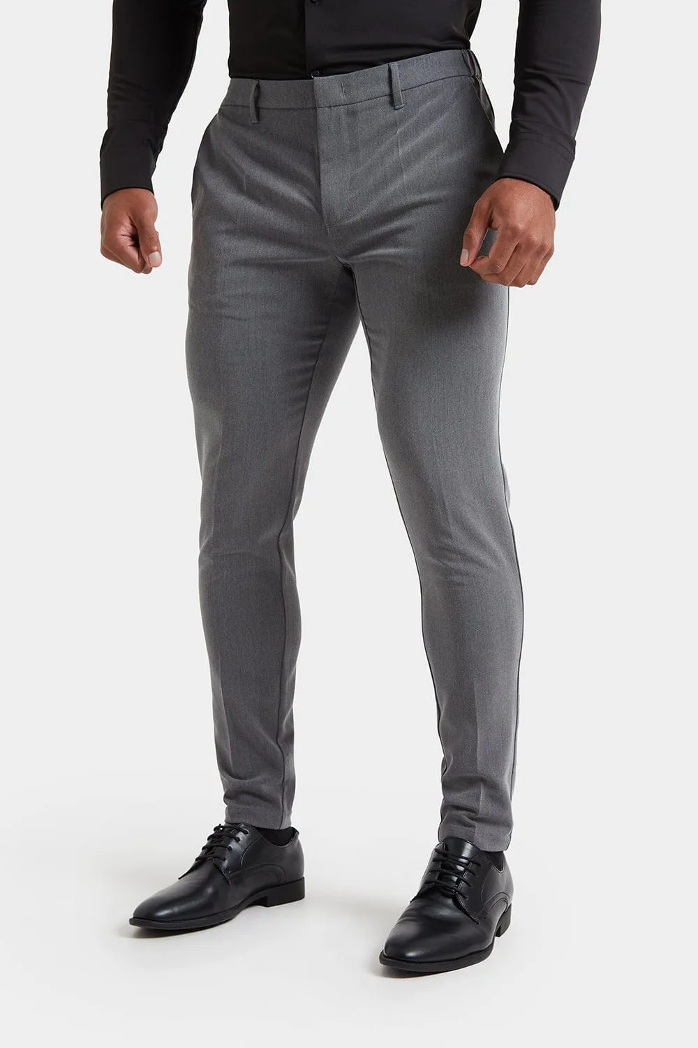 Muscle Fit Essential Trousers in Charcoal