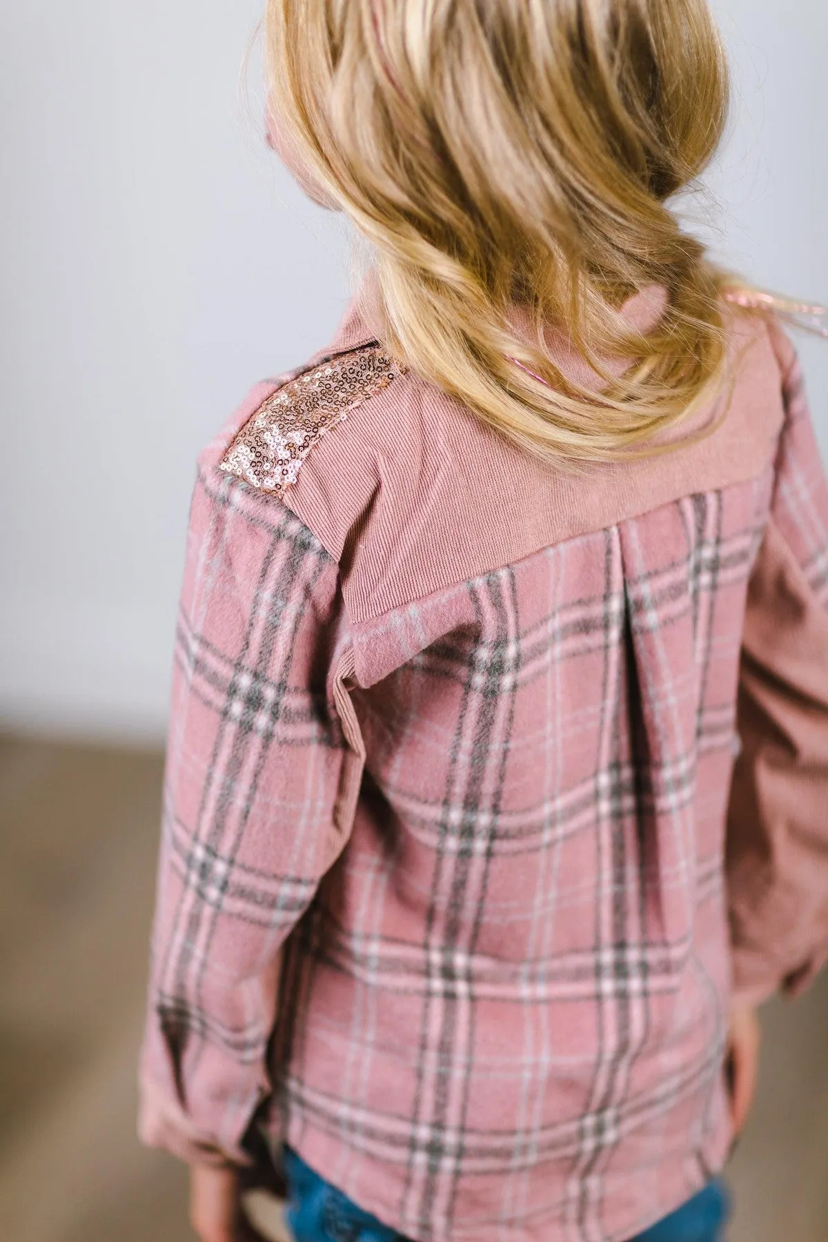 Pink & Gray Plaid Shacket