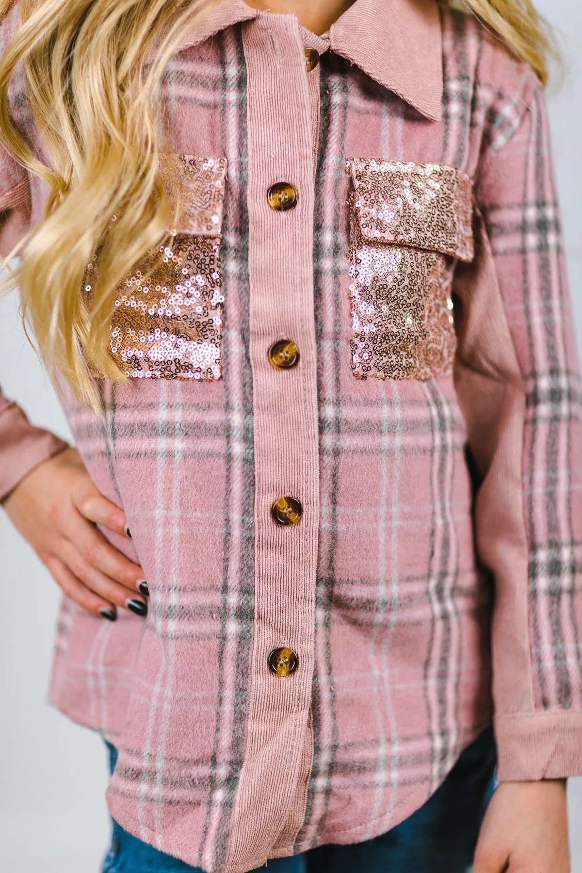 Pink & Gray Plaid Shacket