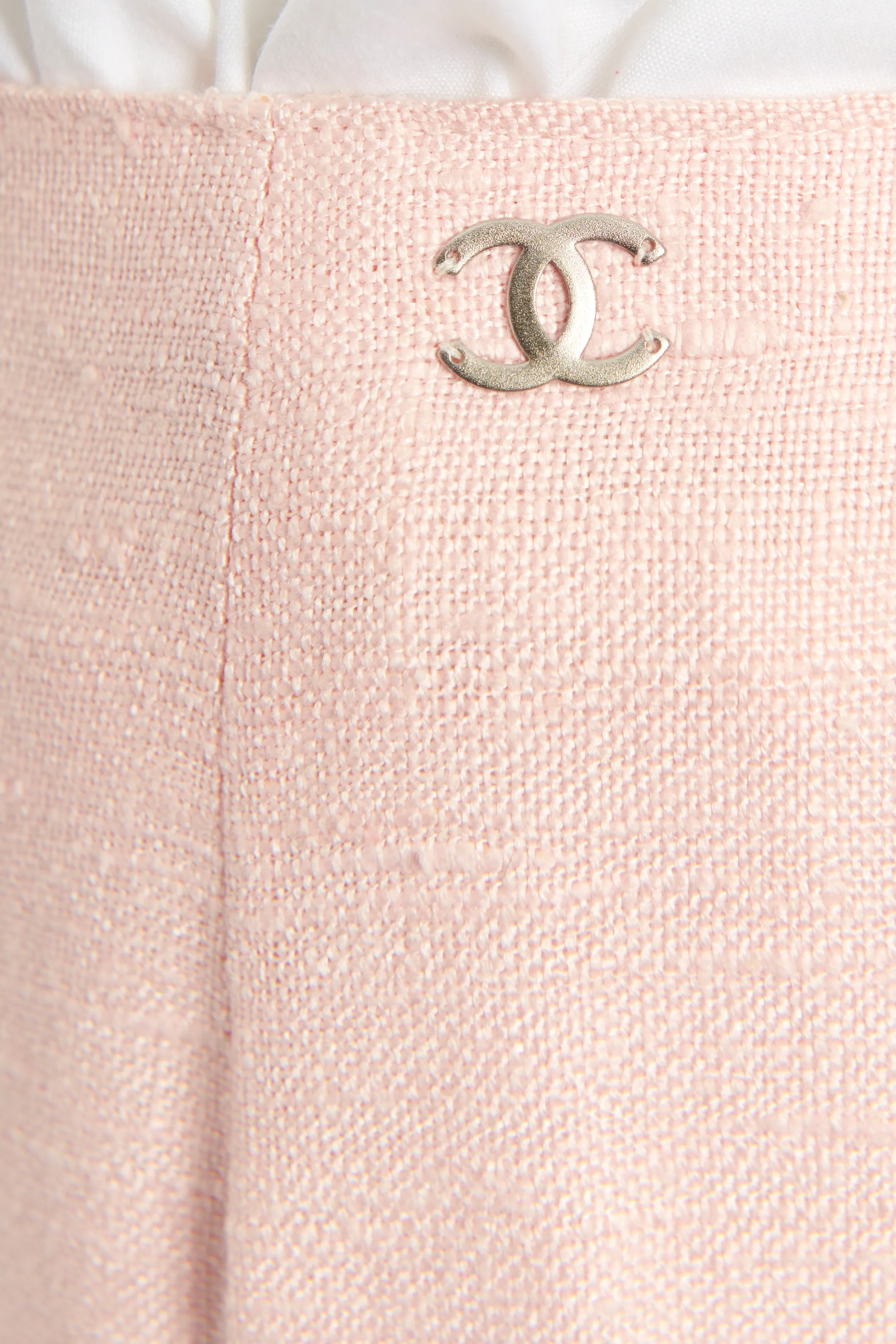 Pink Silk CC Detail Preowned Trousers