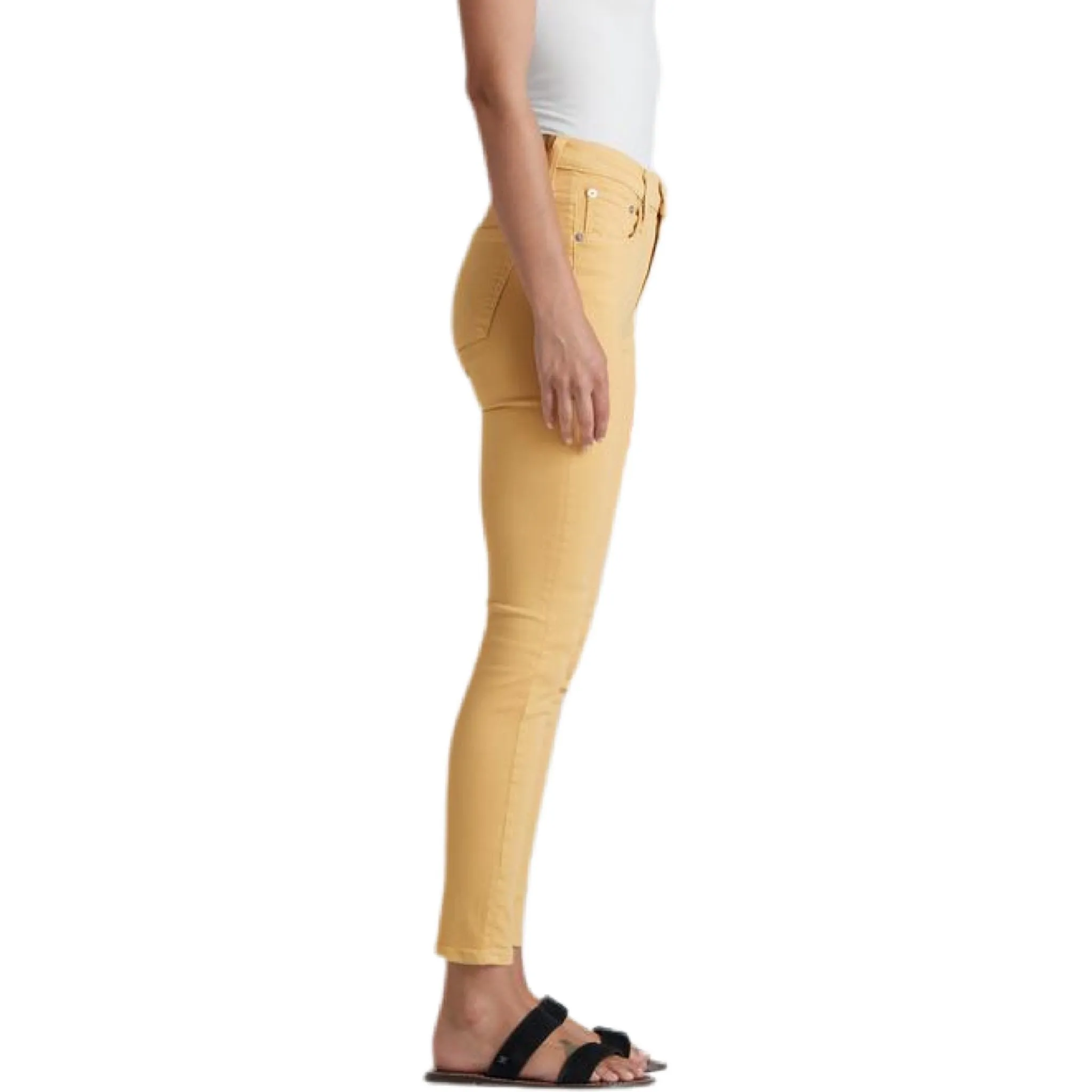 Pixie Crop Mid Rise Skinny - Mellow Yellow.