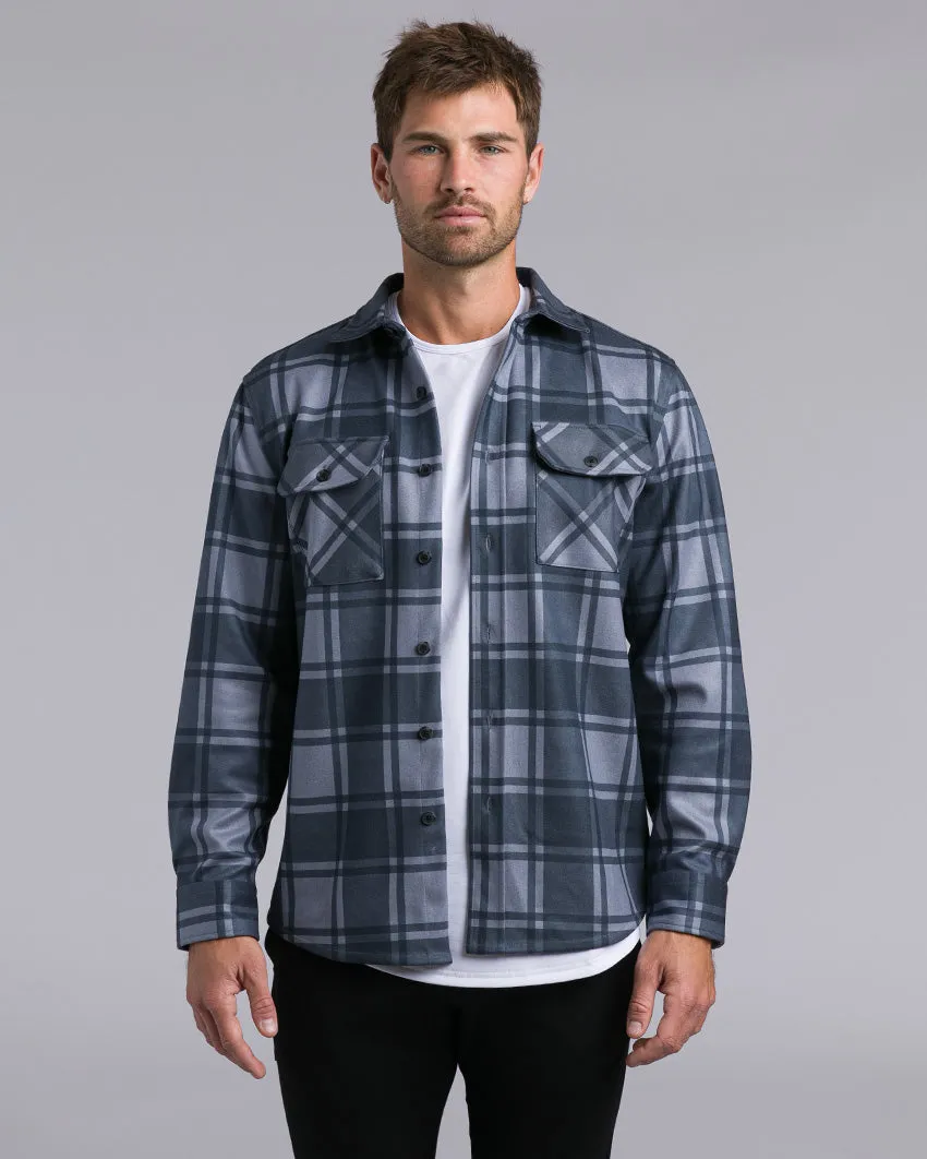 Plaid Coastal Overshirt (Size L)