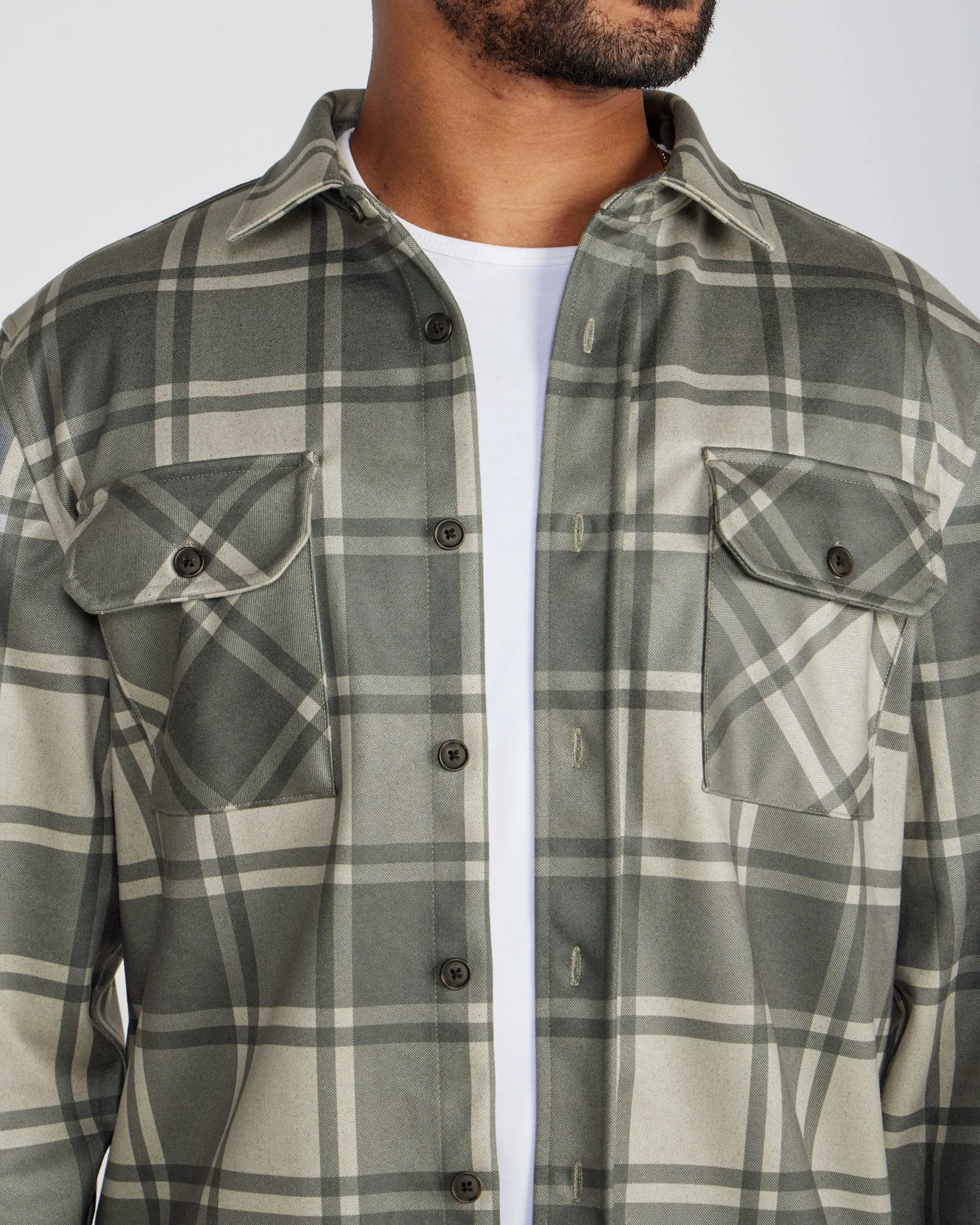 Plaid Coastal Overshirt (Size XL)