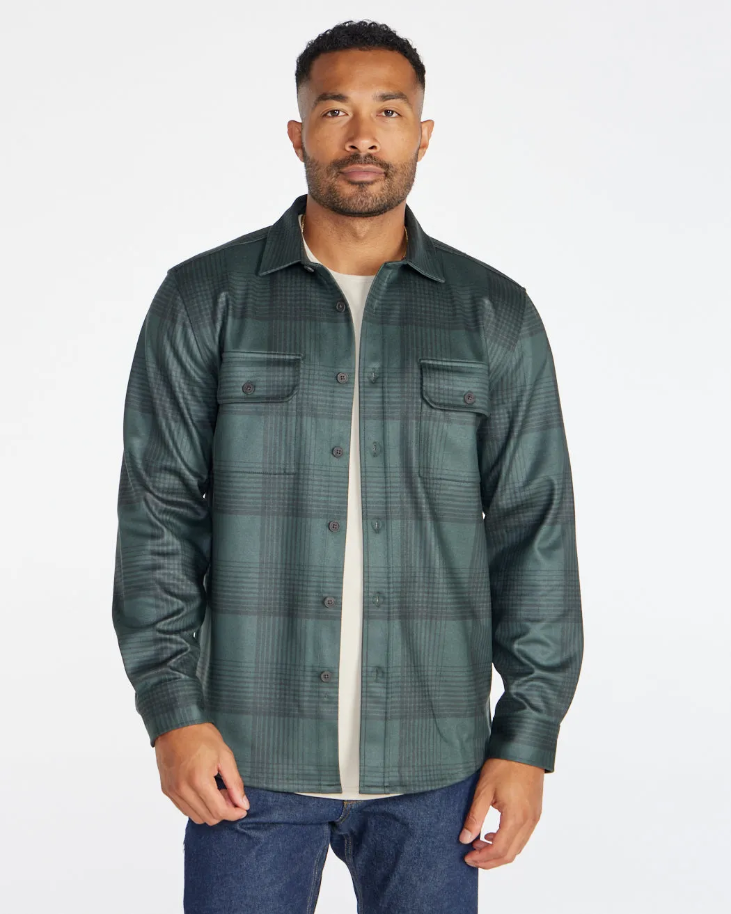 Plaid Coastal Overshirt (Size XXXL)