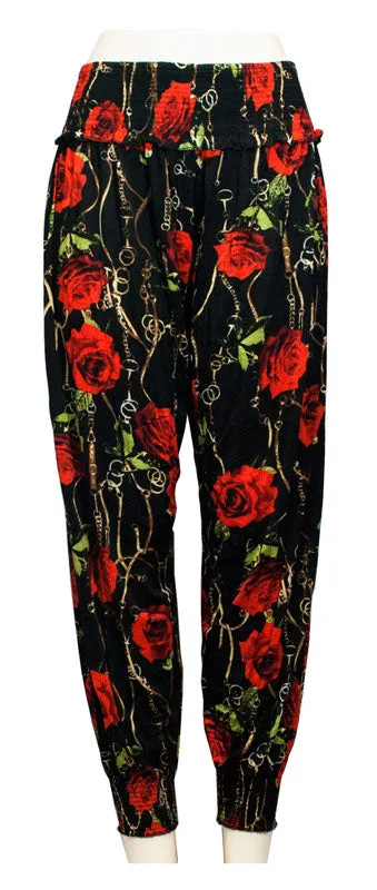 Printed Summer Silky Jogger Pants