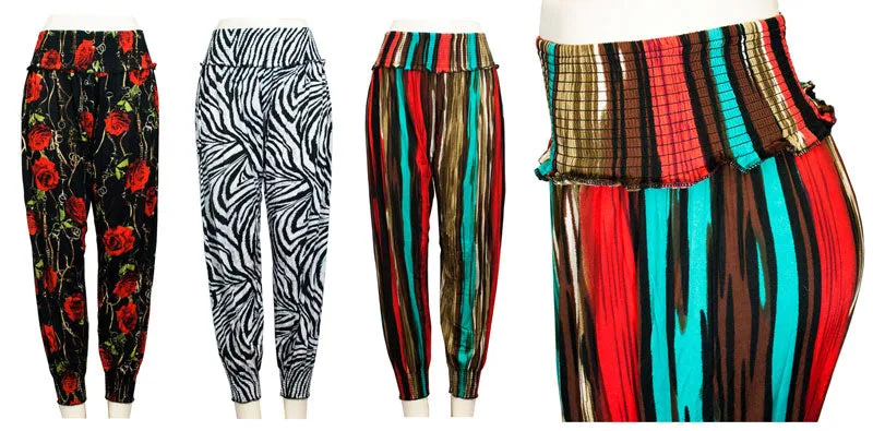 Printed Summer Silky Jogger Pants