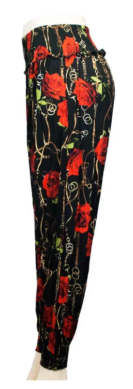 Printed Summer Silky Jogger Pants