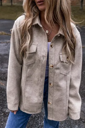 Sadie Flap Pockets Buttoned Shacket