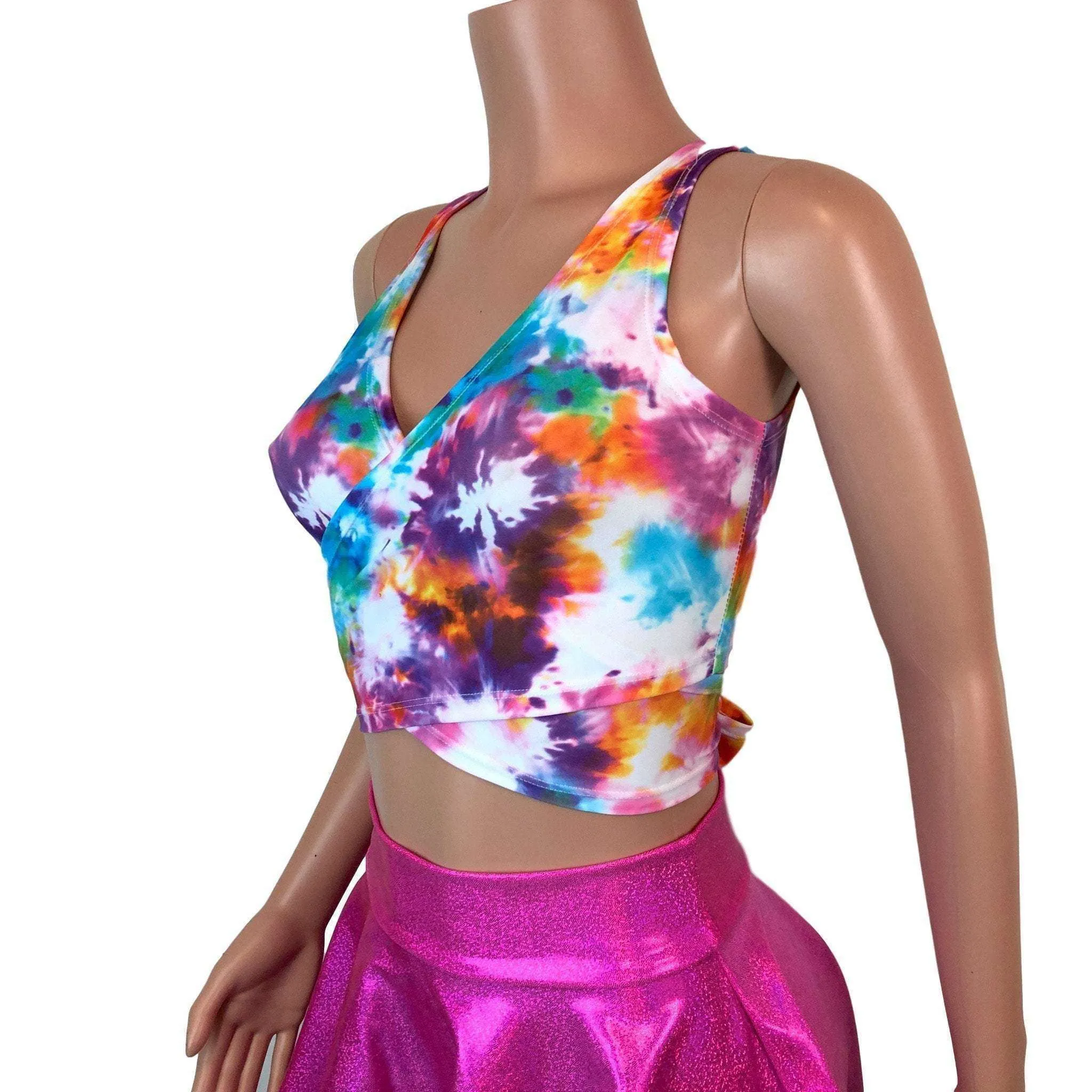 SALE - Crop Wrap Top - Tie Dye Blitz - Limited Sizes