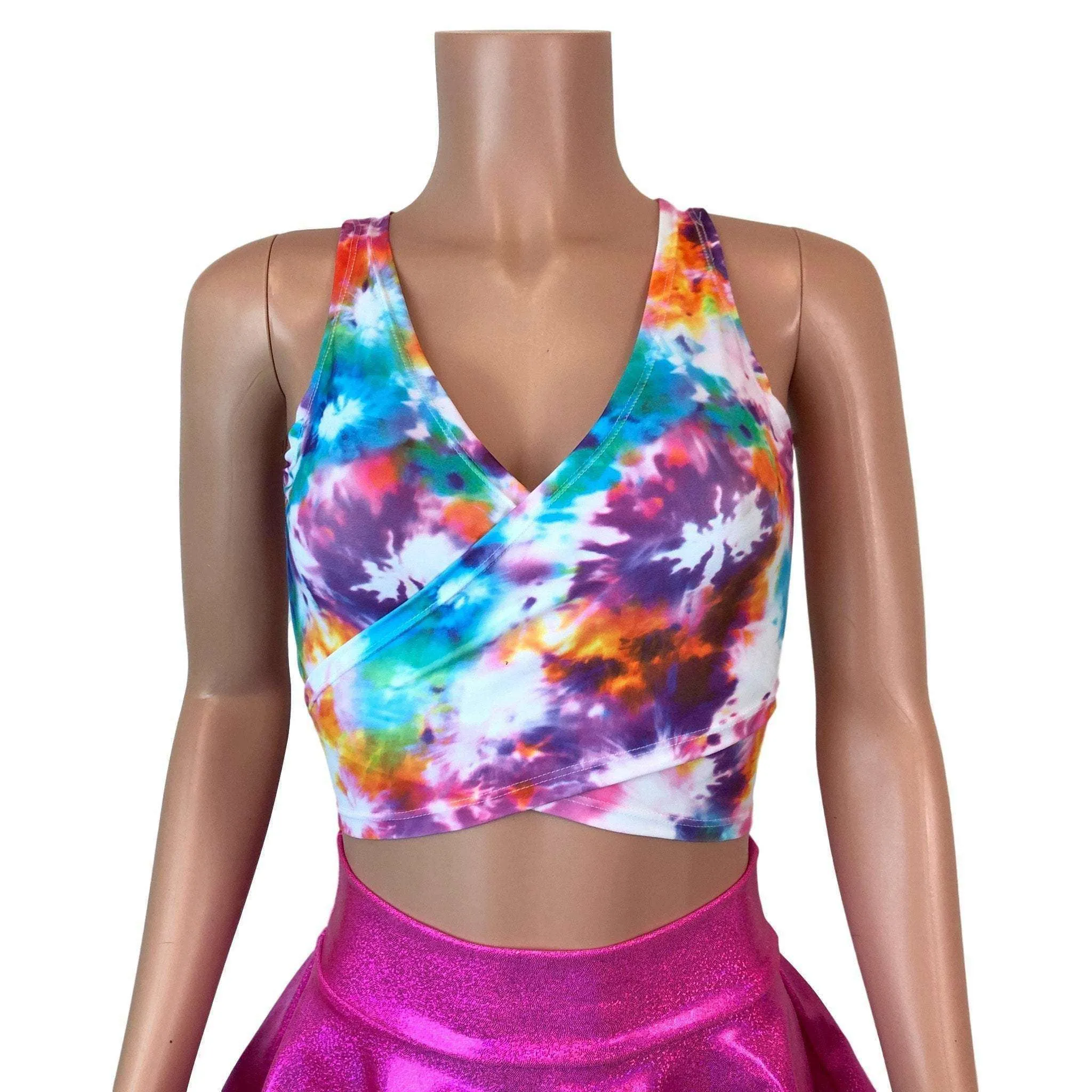 SALE - Crop Wrap Top - Tie Dye Blitz - Limited Sizes