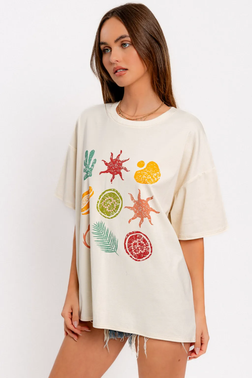 seaside shorty oversized tee