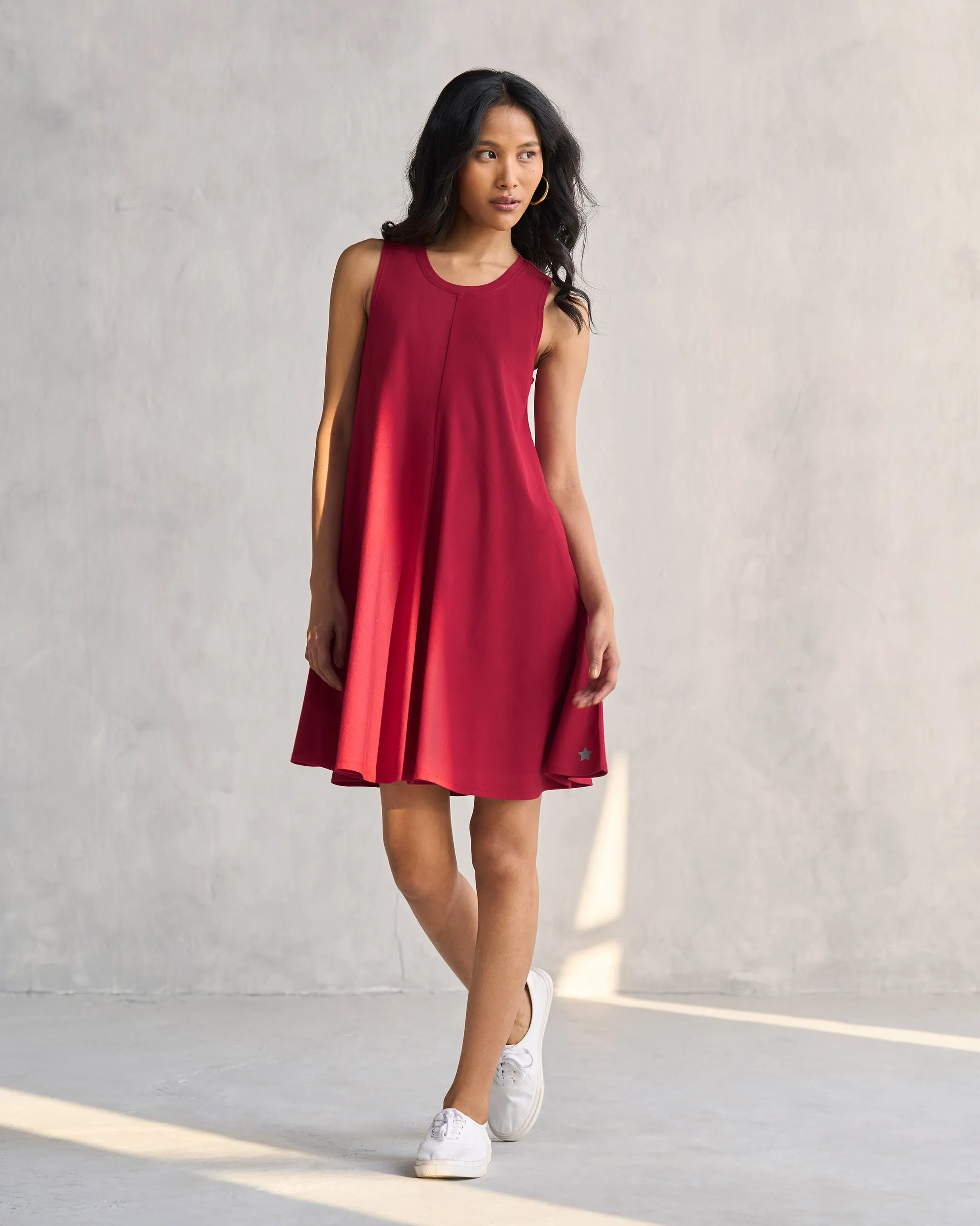 Short Knit Dress - Red