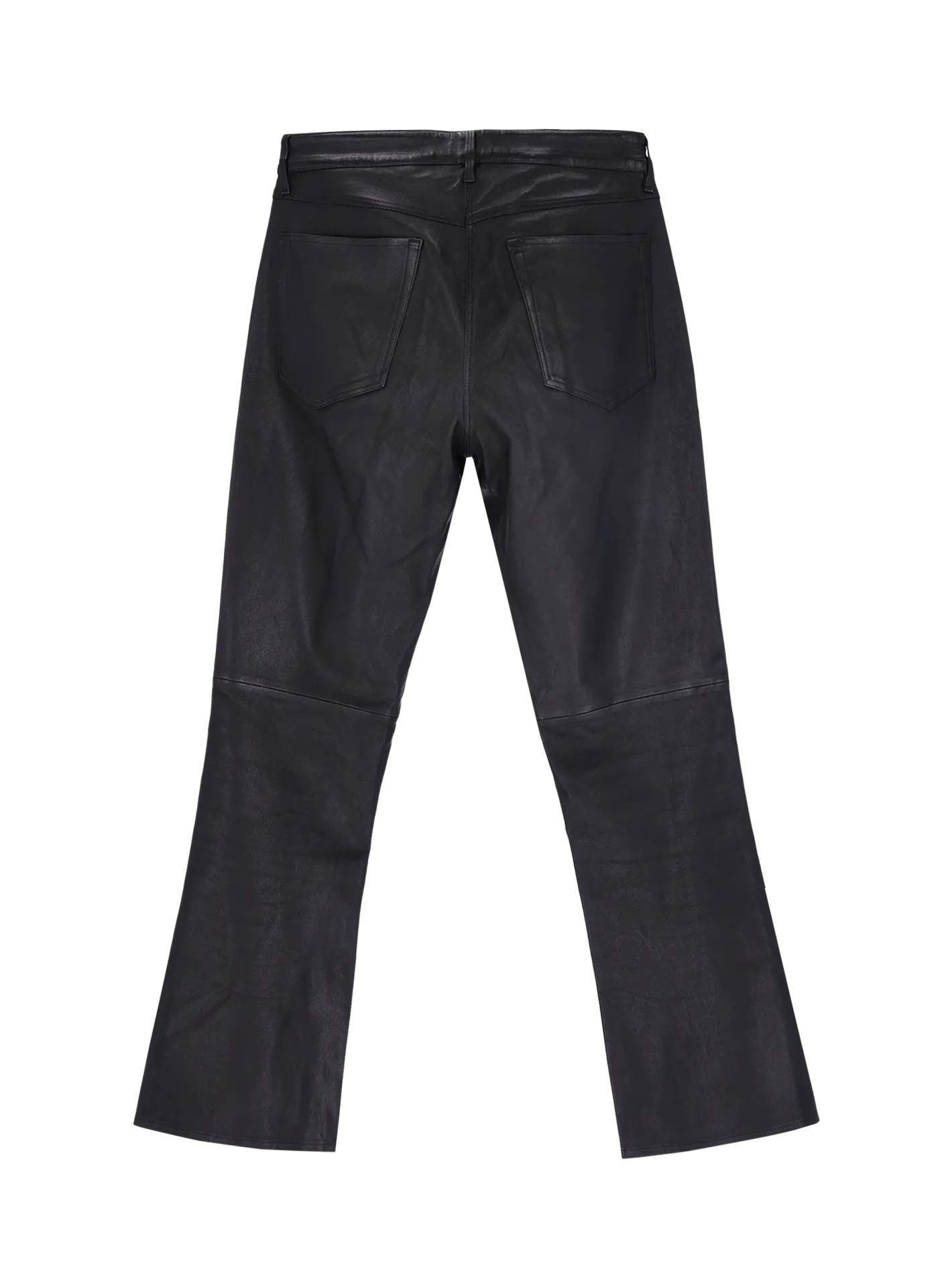 side-slit leather trousers