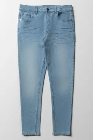 Skinny Denim Jeans Mid Blue