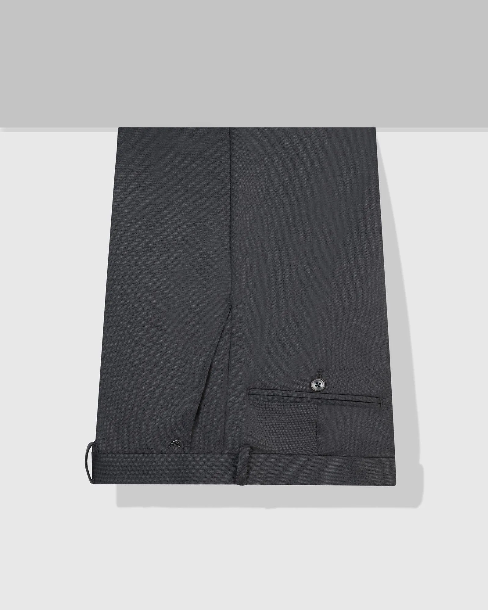 Slim Fit B-91 Formal Dark Grey Textured Trouser - Gladiator