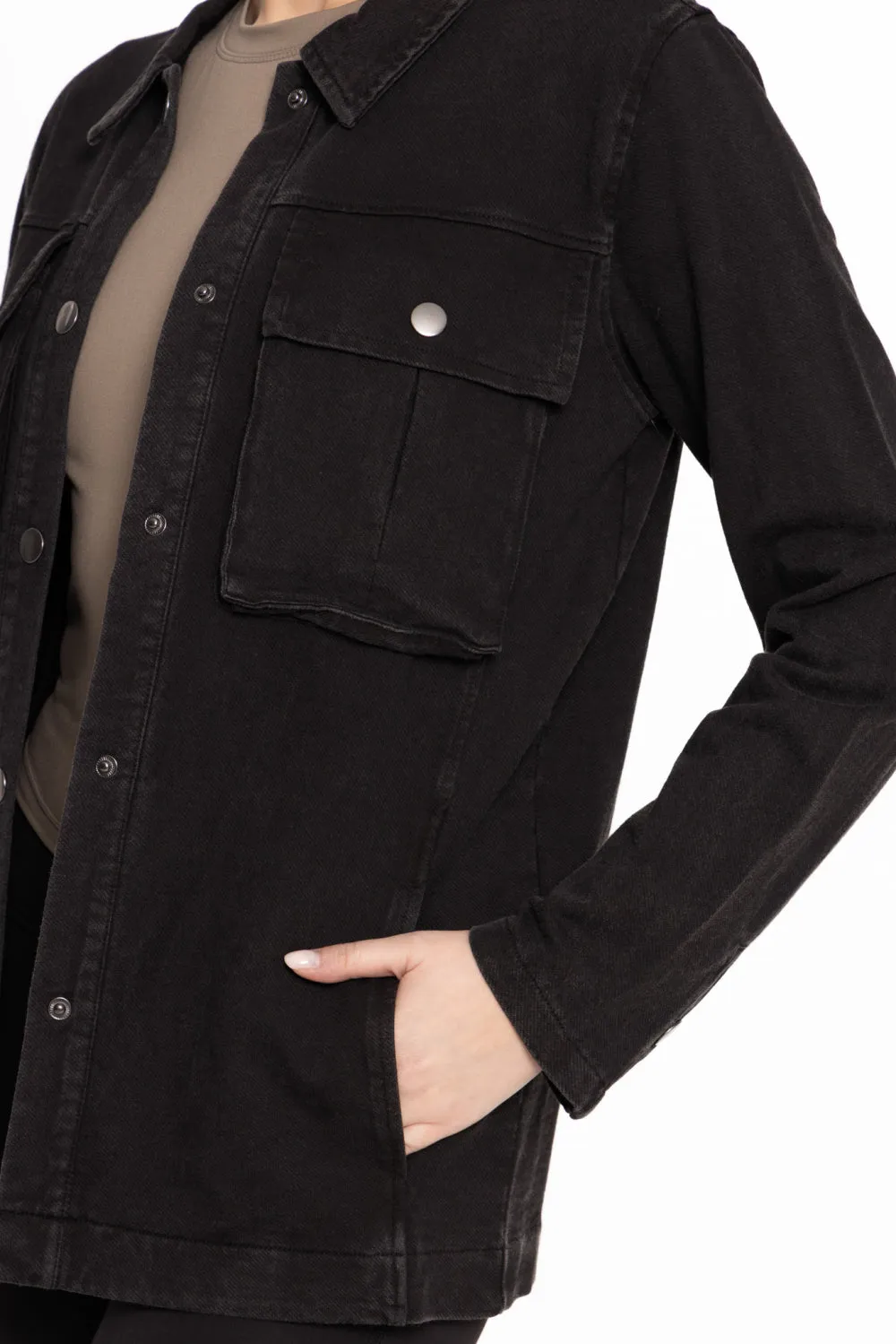 Snap Button Black Jacket