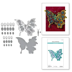 Spellbinders Etched Dies By Dawn Bibby Peacock Butterfly