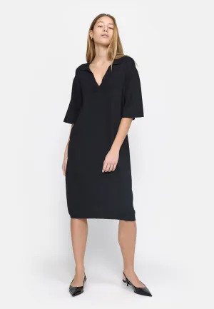 SRLea SS Polo Knit Dress - Black