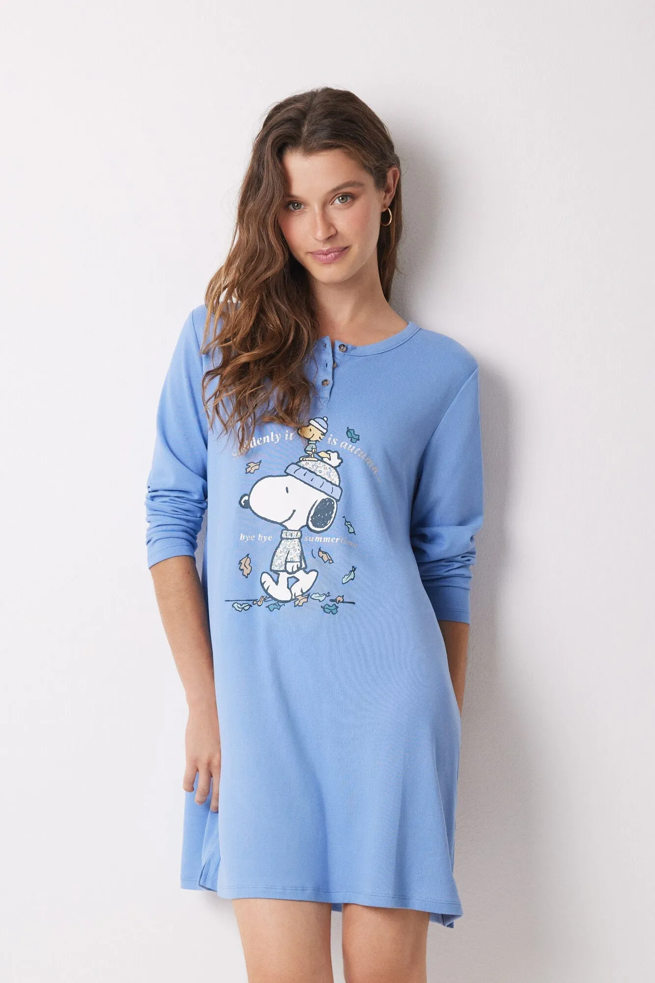 Super soft Snoopy short nightgown