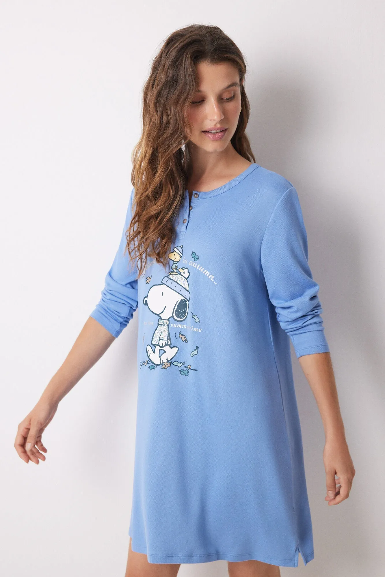 Super soft Snoopy short nightgown