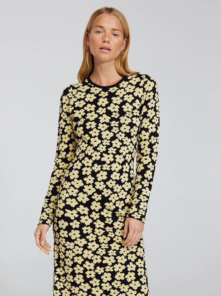 Tamara Blurred Floral Knit Dress