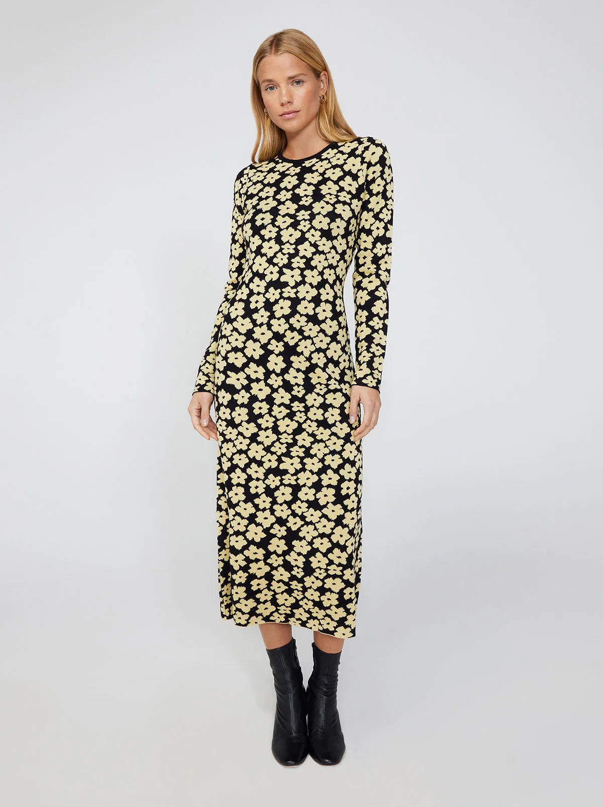 Tamara Blurred Floral Knit Dress