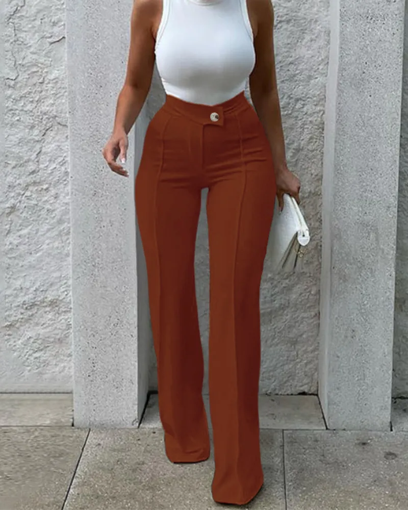 Temperament Versatile Flared Trousers