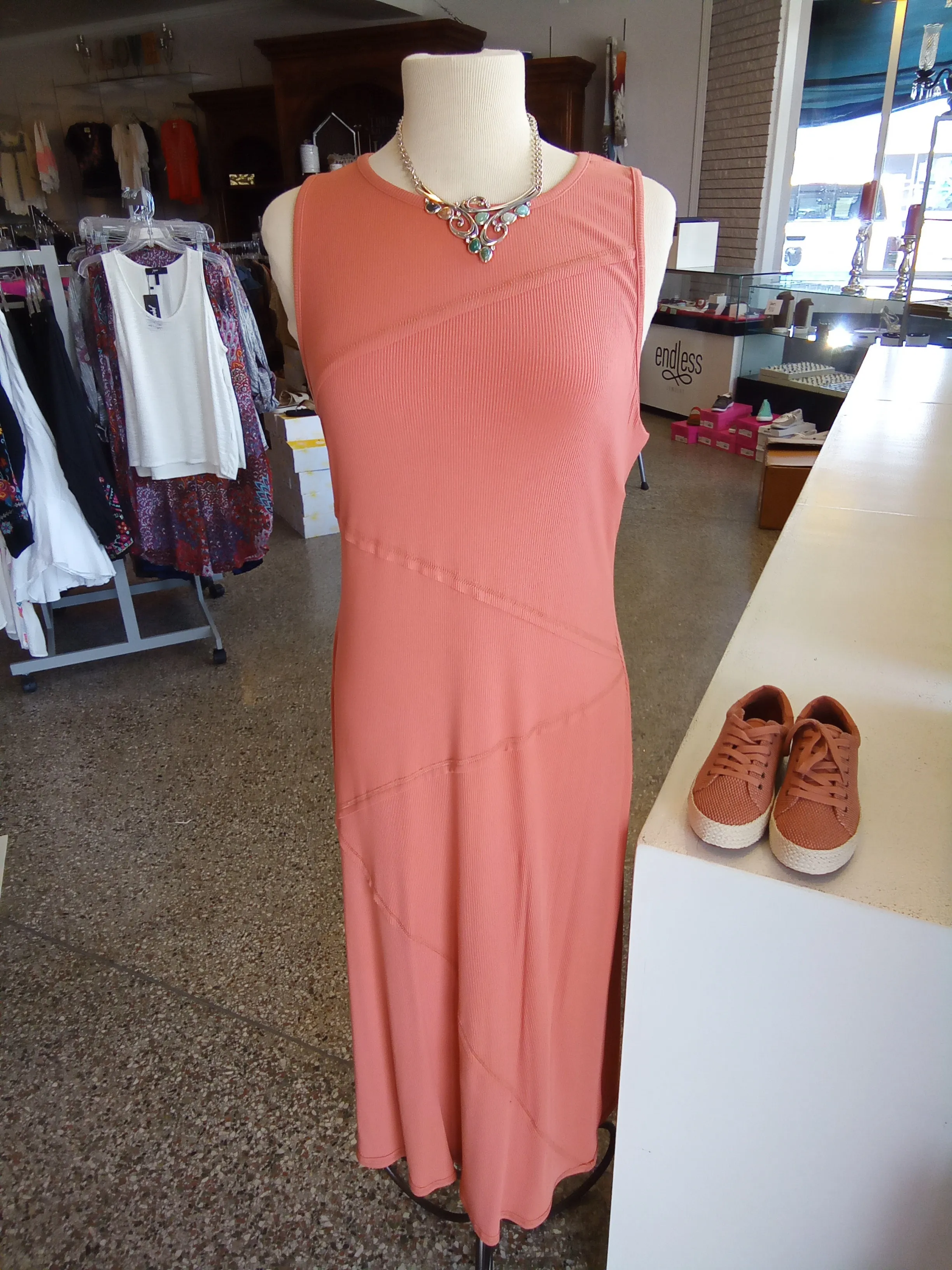 Terracotta Maxi Column Dress | Very J New In