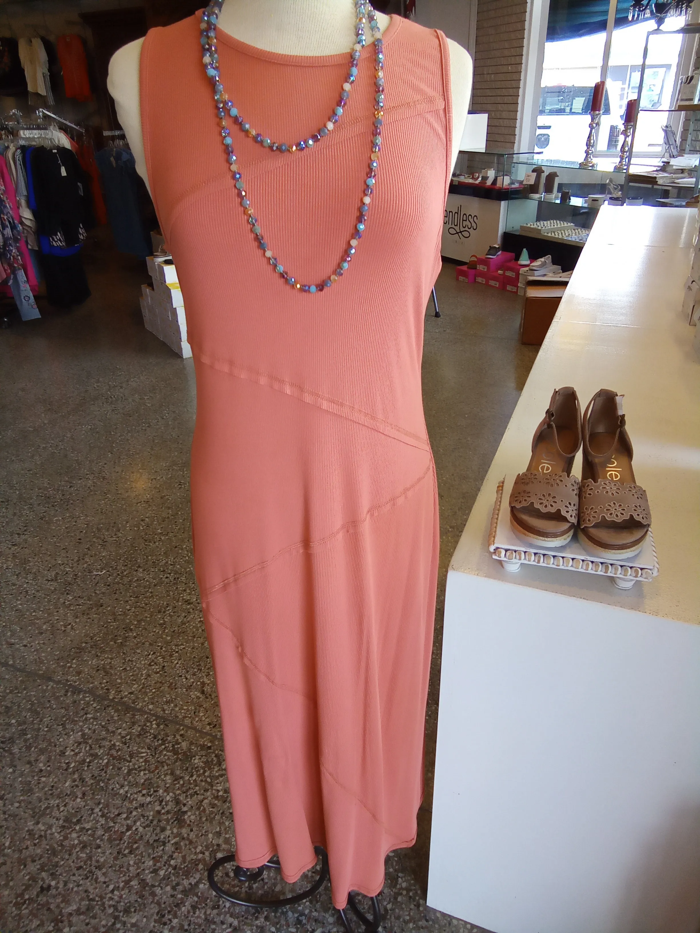 Terracotta Maxi Column Dress | Very J New In