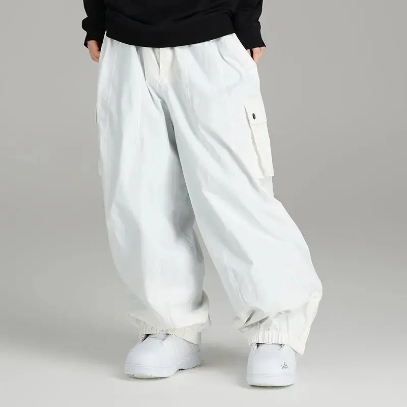 Unisex Baggy Snowboard Pants Soft Shell Cargo Ski Pants