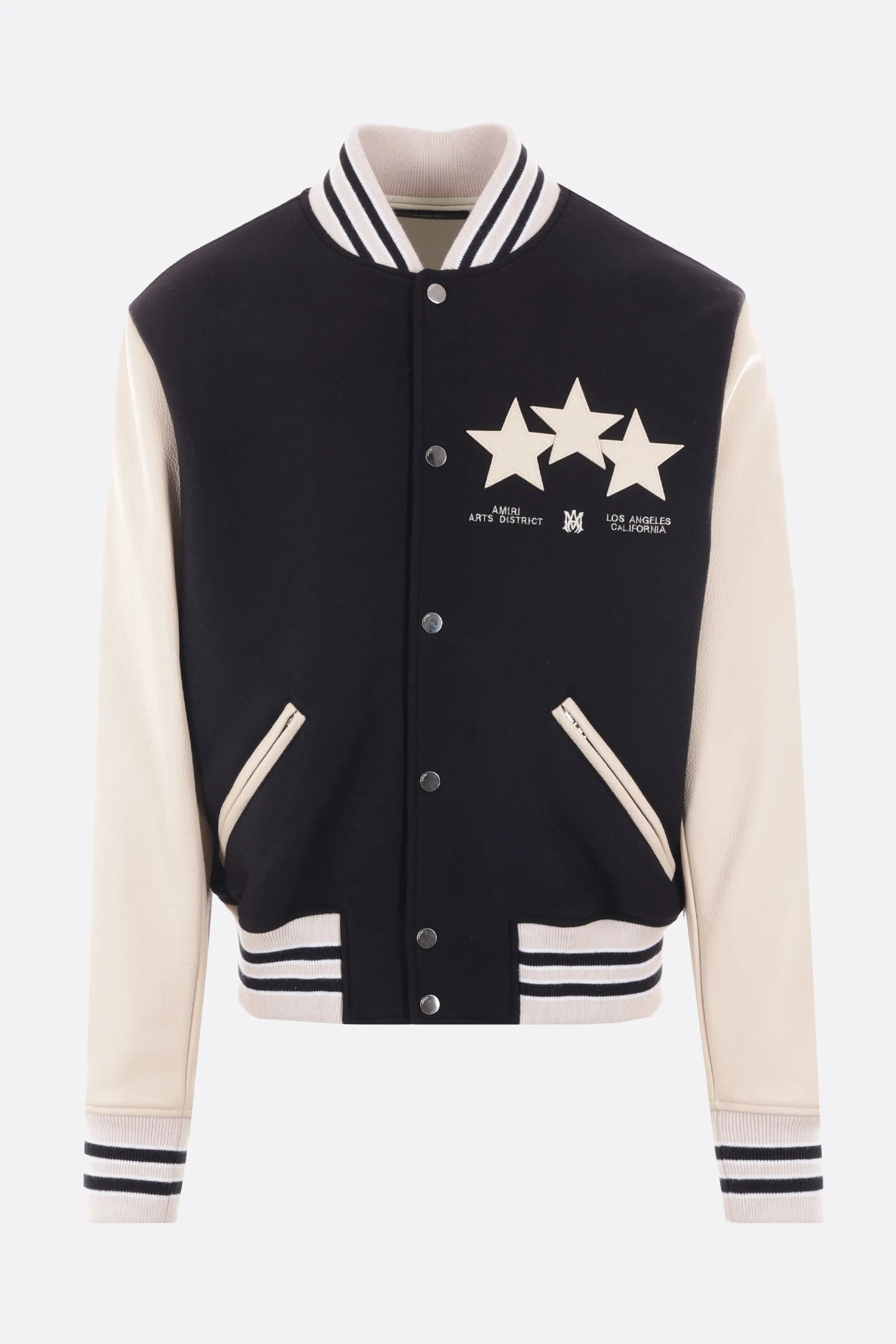 Varsity Stars Wool-Leather Bomber Jacket