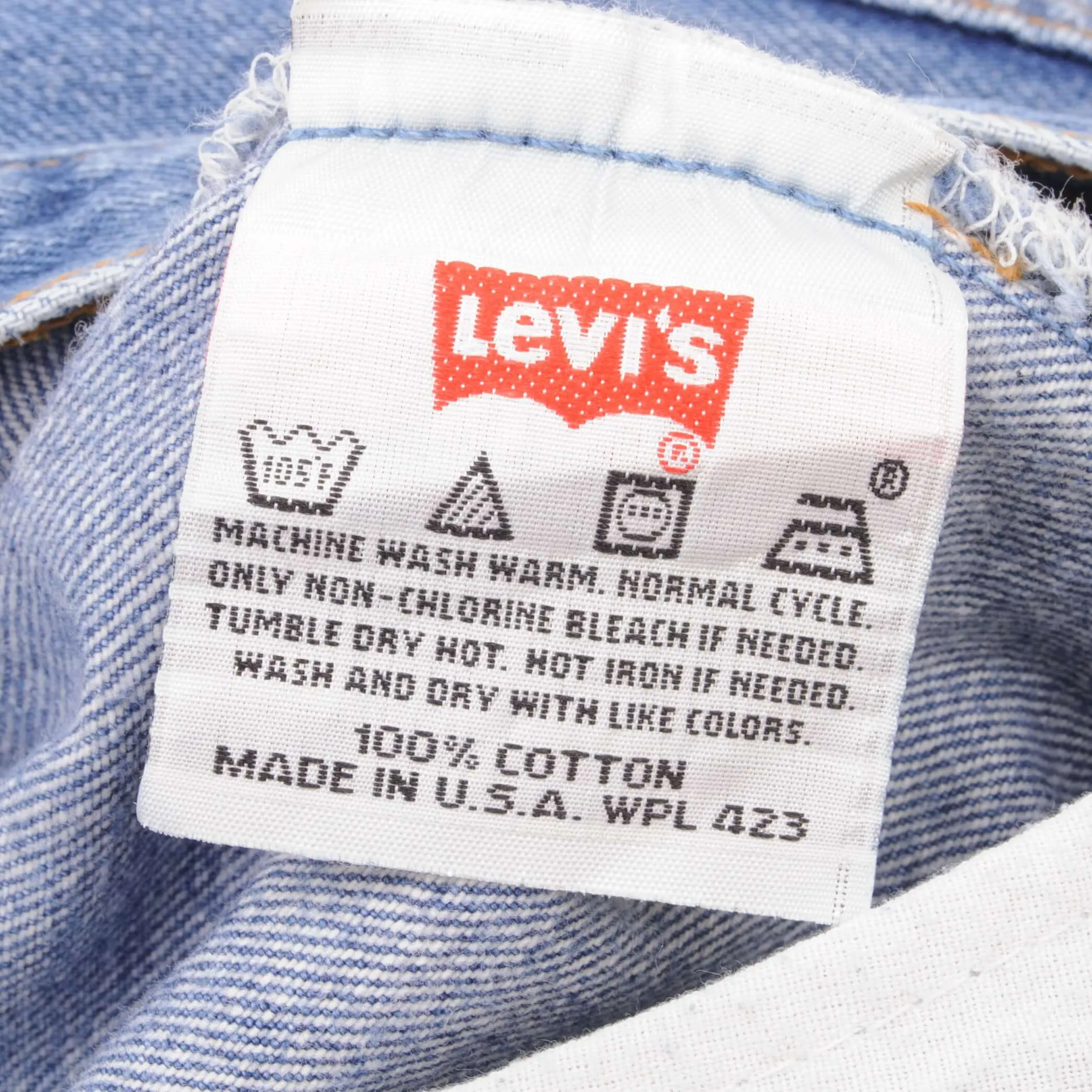 VINTAGE LEVIS 501 JEANS INDIGO 1990S SIZE W34 L30 MADE IN USA