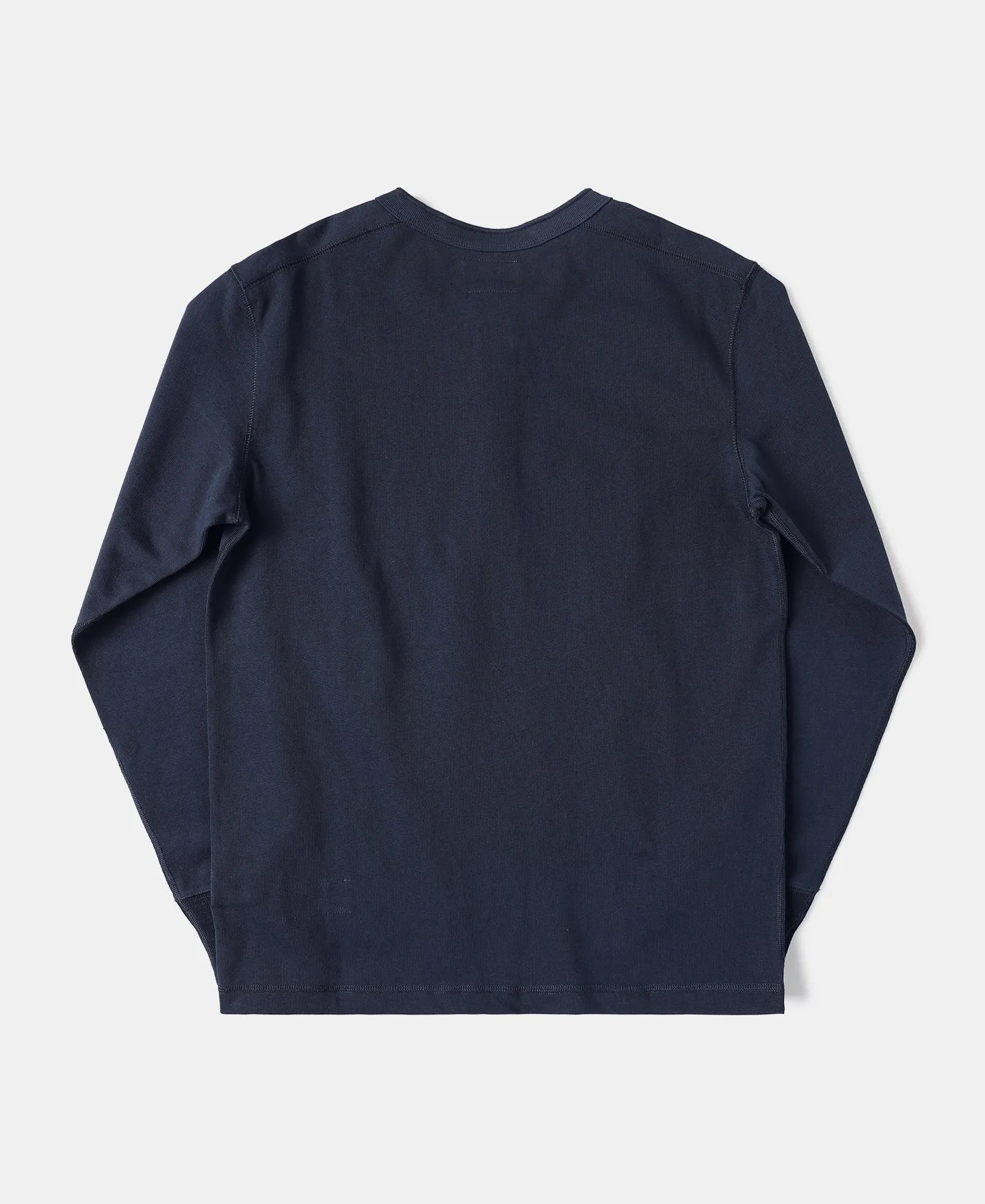 Vintage Long Sleeve Henley Shirt - Navy