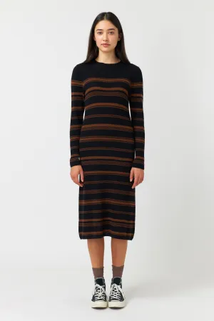 Waffle stripe dress