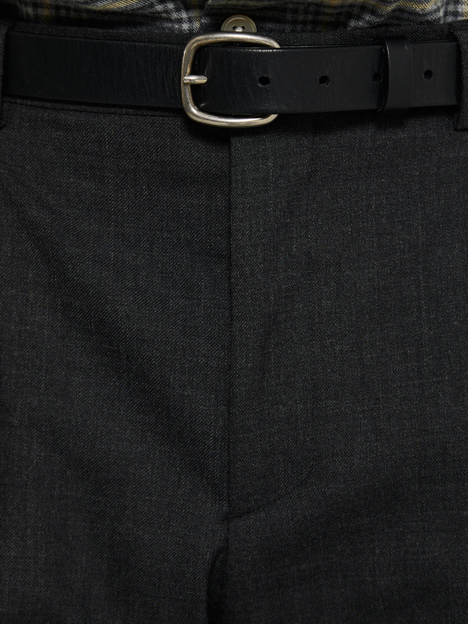 Wide Pleated Trousers in Anthracite