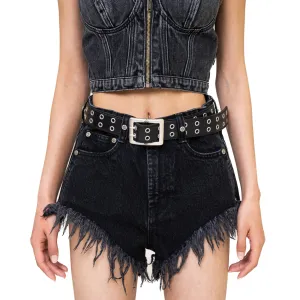 WildWorld Black Stray Shorts Jeans