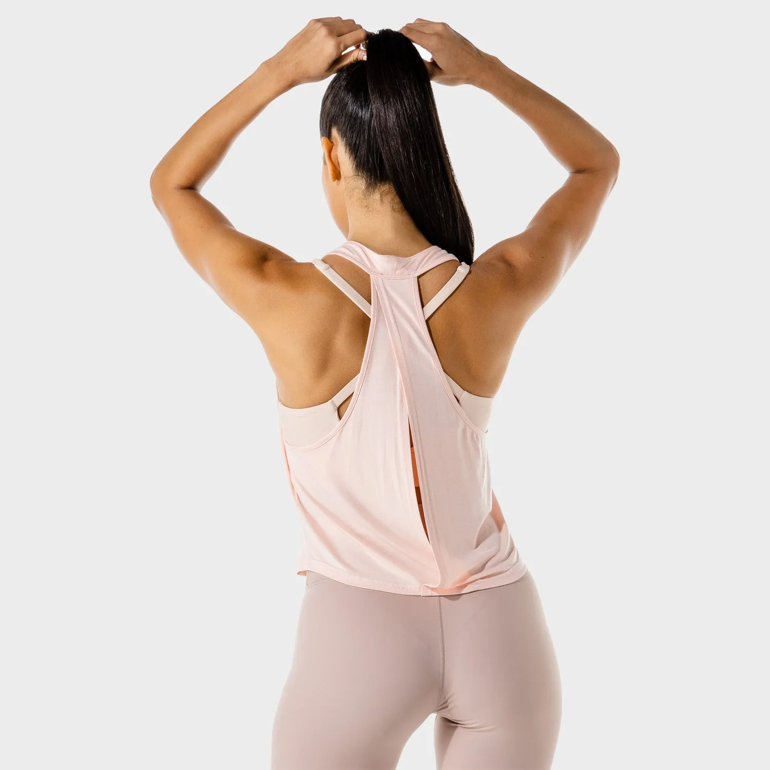 Women's Fitness - Wrap Tank - Peachy Keen Marl